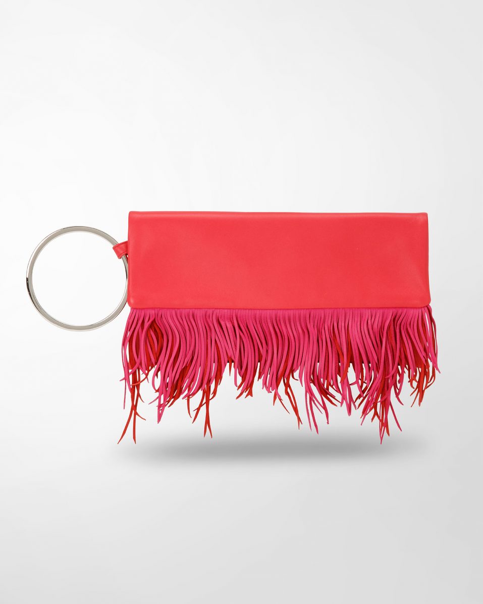 handbag ATENA Bracelet clutch bag pink leather