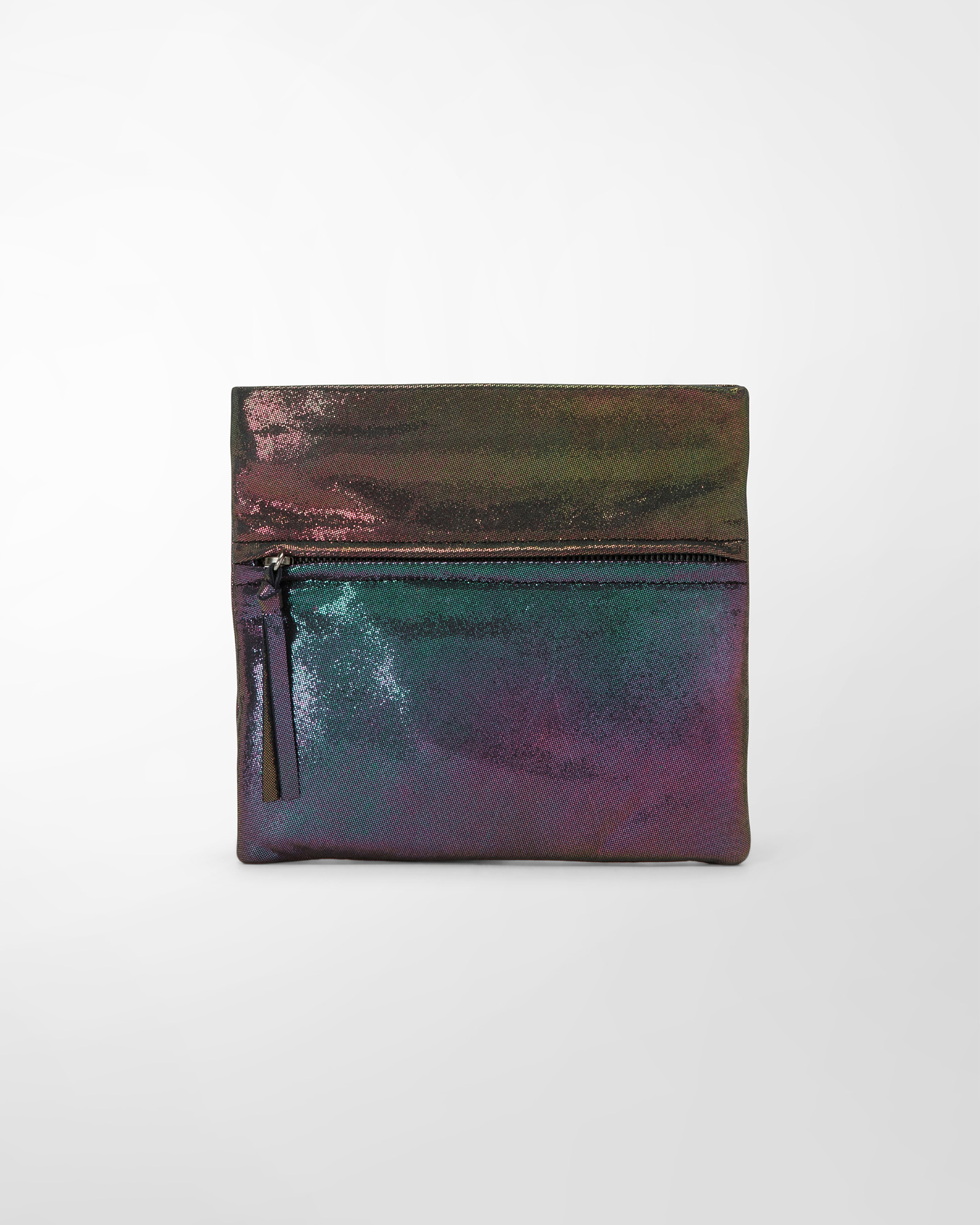 Handbags My Stone handbag STUDIO 54 shoulder bag iridescent purple, leather bag with “venetian” skinny metal chain