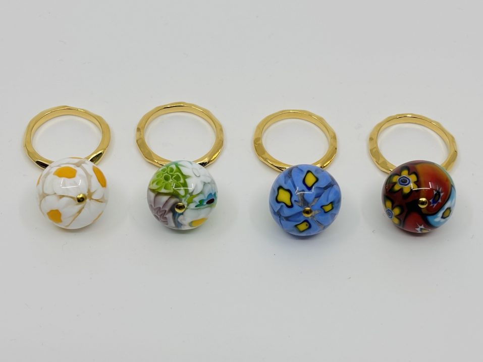 Fedina with Murrina Ring - Various Colors