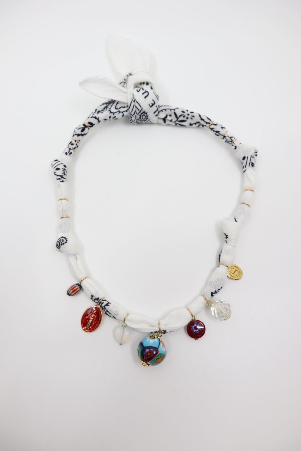 Necklace CANDY Bandana White