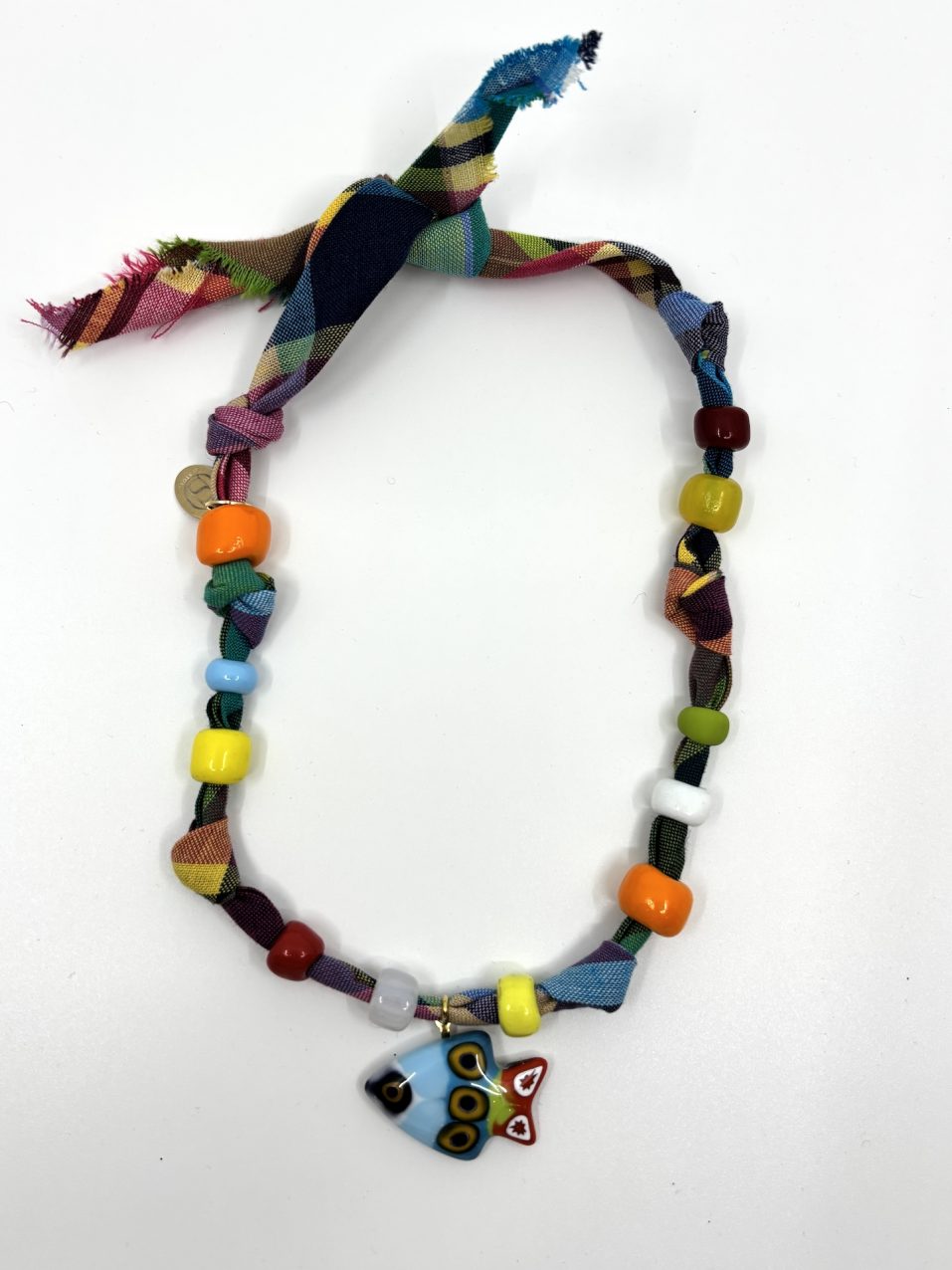 Necklace CANDY Bandana Madras - Glass Fish