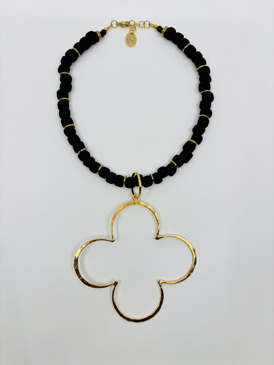 Necklace CANDY Quatrefoil Black